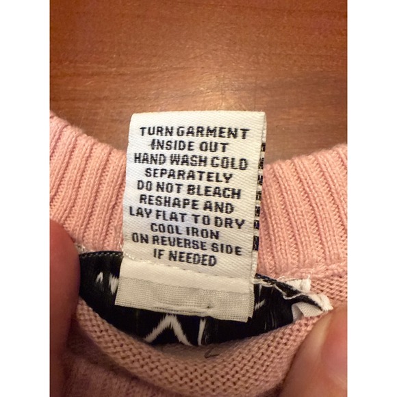 Magaschoni‎ Crew Neck Pink Ombre Knit Sweater XXL 2X Long Sleeve Pullover - Picture 5 of 7